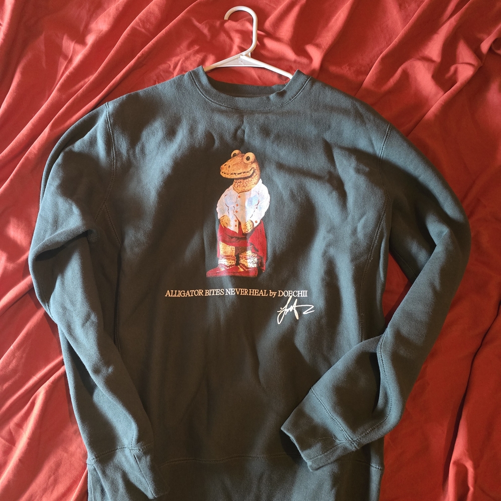Doechii Alligator Crewneck Sweater - Green